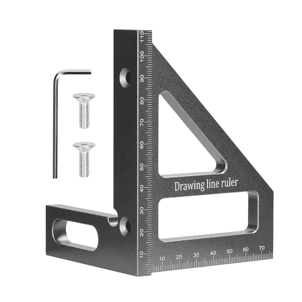 3D multivinkel-aluminiumsvinkelmål med trekantskala
