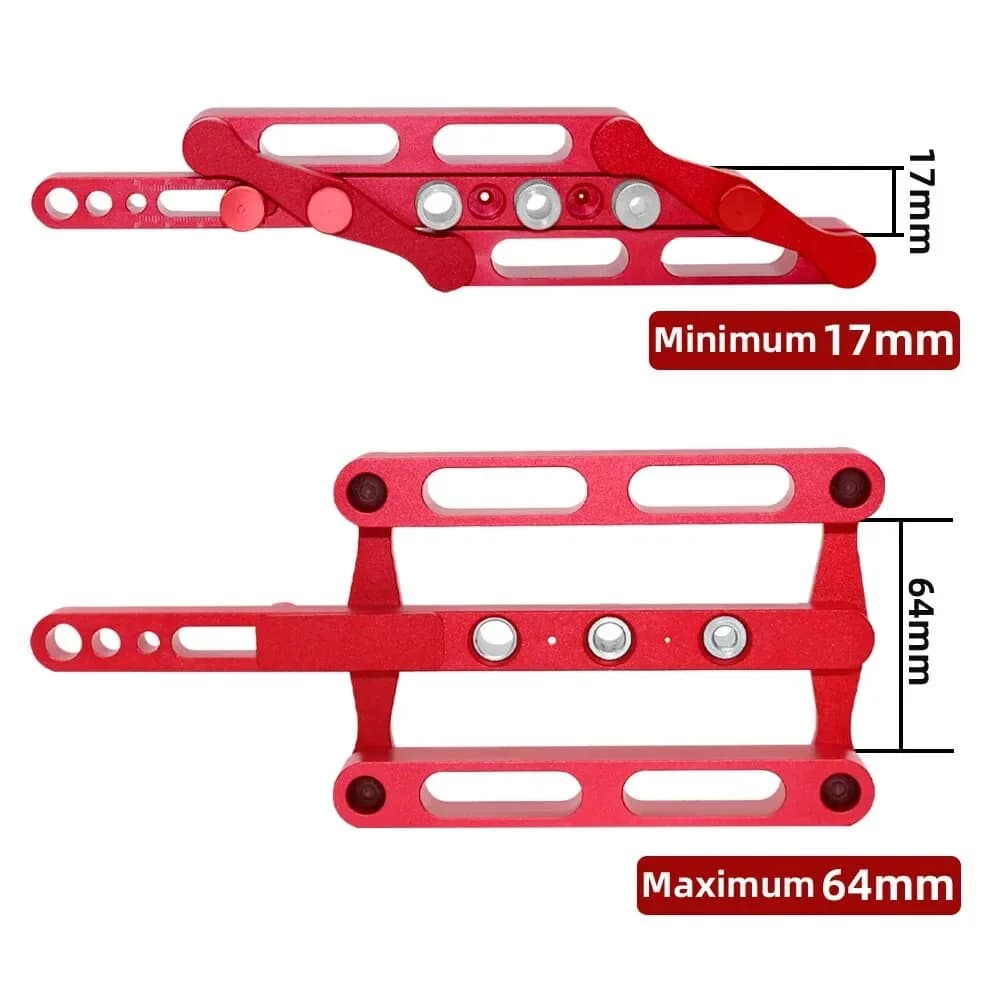 Selvsentrerende dowel-jig, 6/8/10 mm metrisk