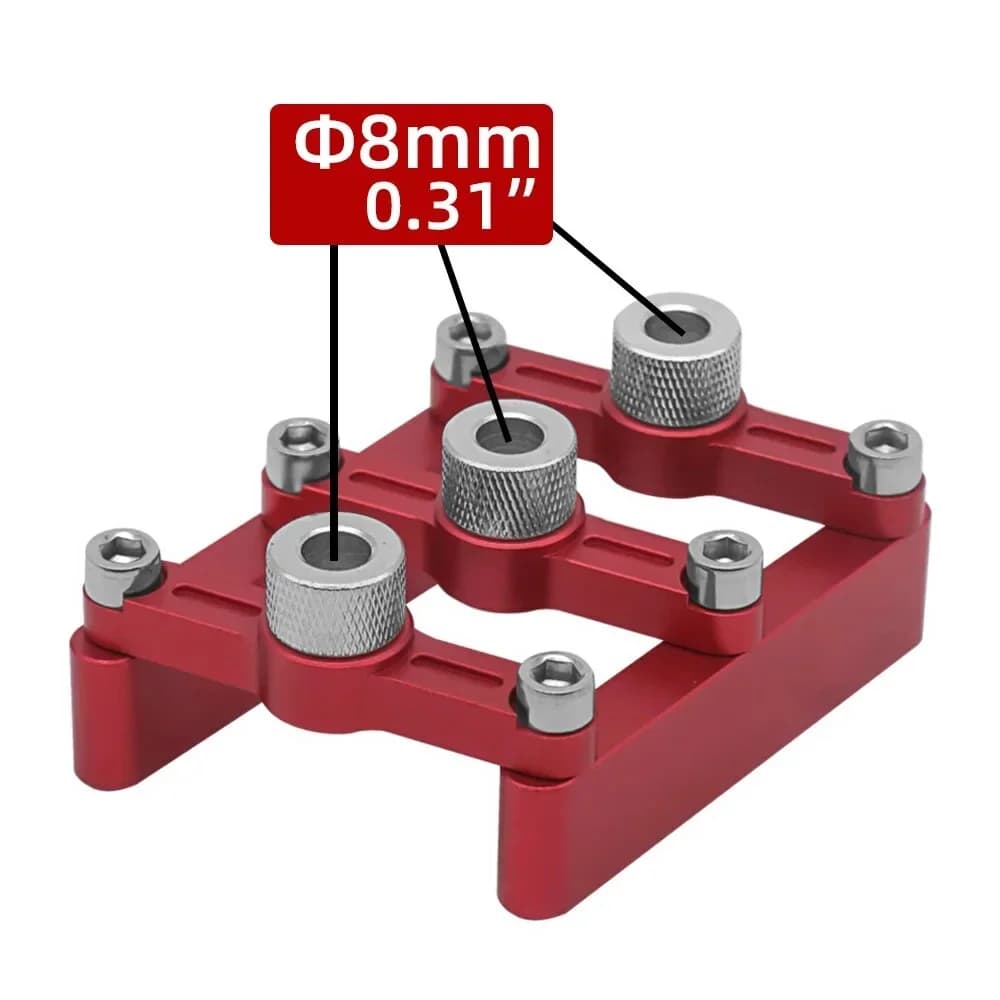 Selvsentrerende dowelguide med hylser 3–10 mm