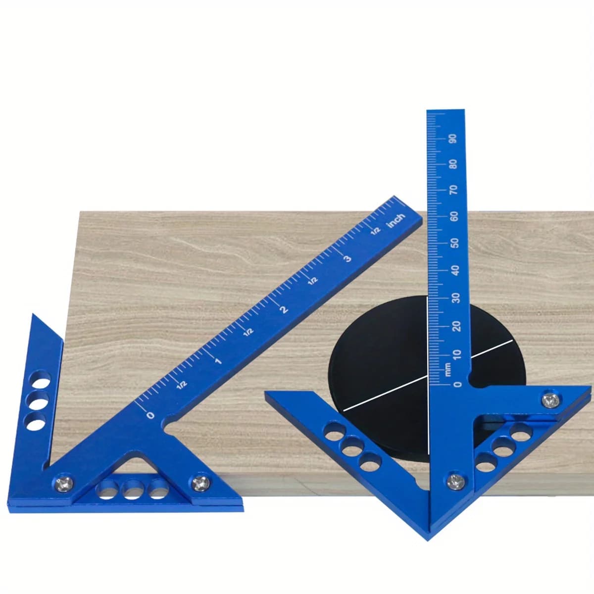 Aluminium midtpunktsskriver med merkegauge og 45/90-graders linjal