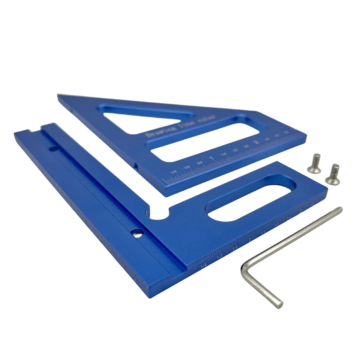 45/90 graders aluminium vinkelmåler (trekant)