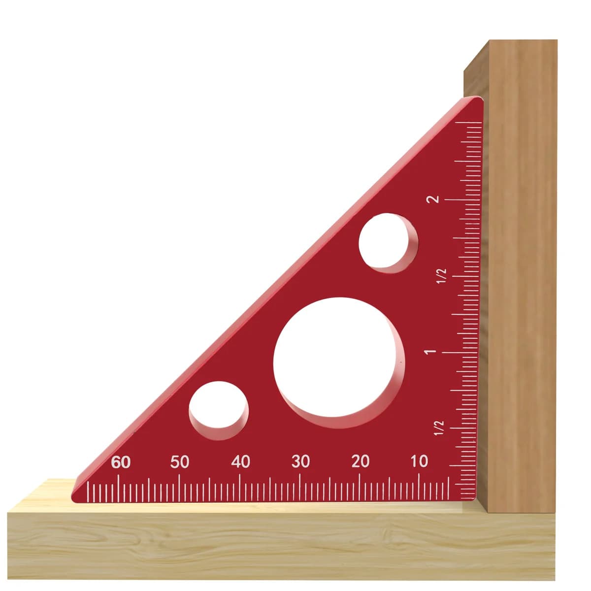 Aluminium dovetail-mal og trekantslineal-sett