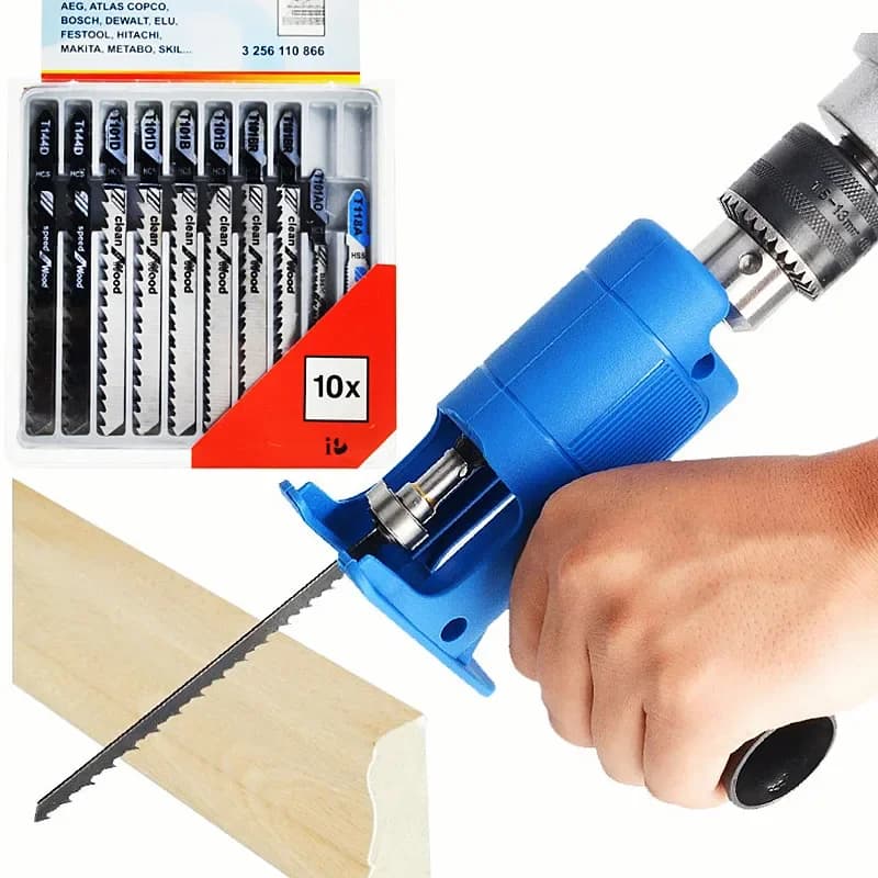Bærbar stikksagadapter for elektriske drillmaskiner