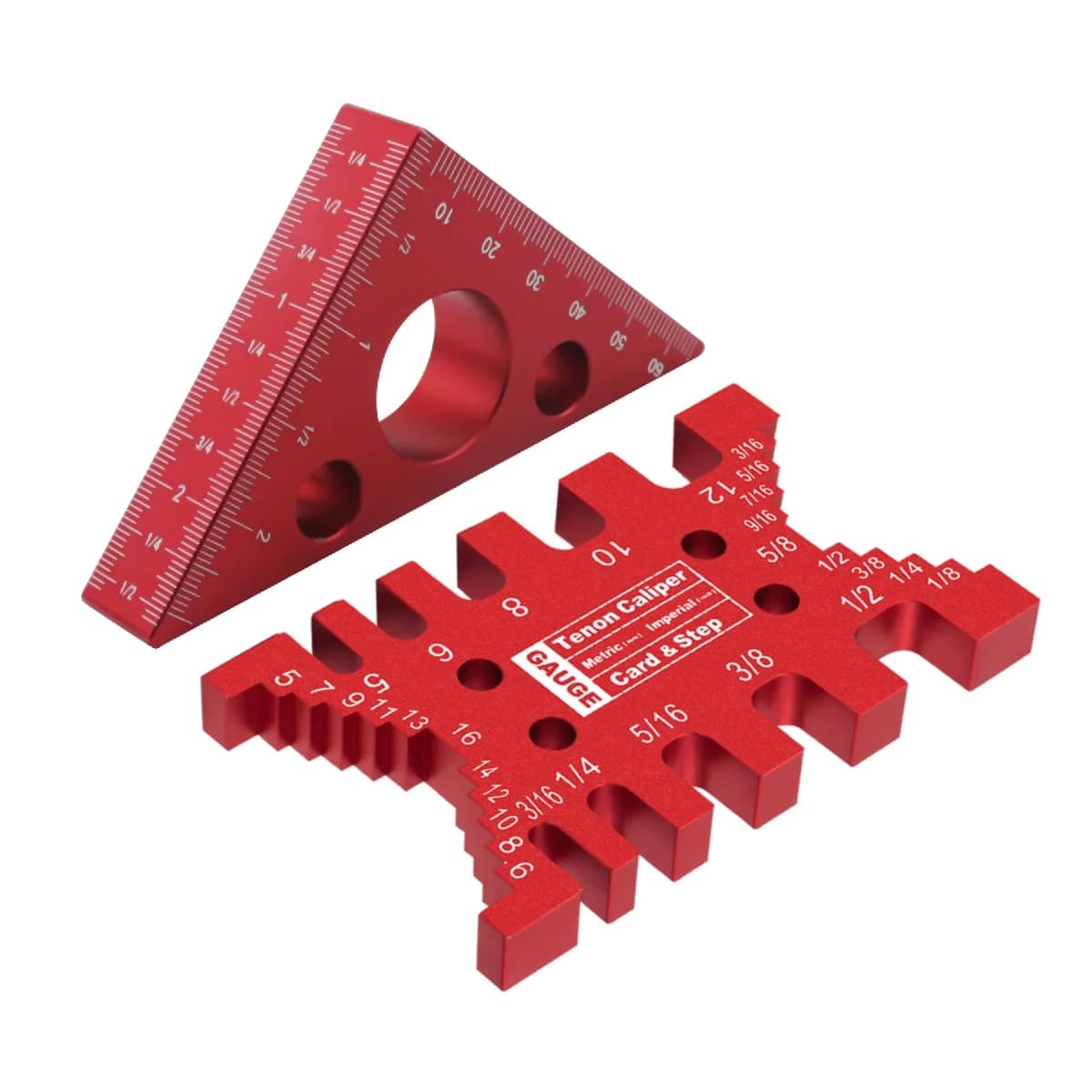 Aluminium dovetail-mal og trekantslineal-sett