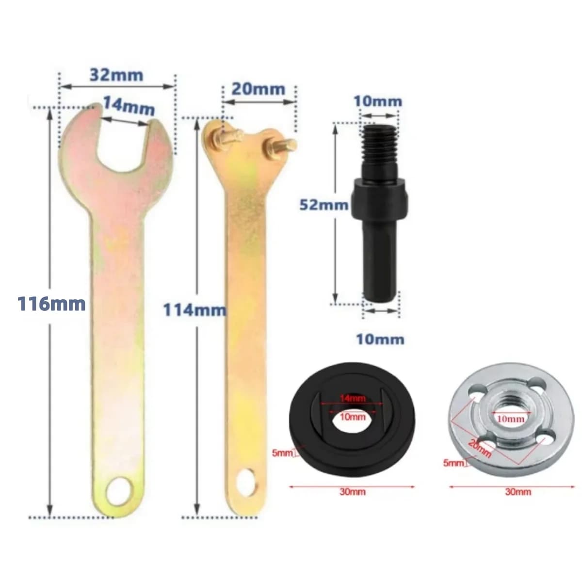 Adapterstav for 10 mm drill til vinkelsliper