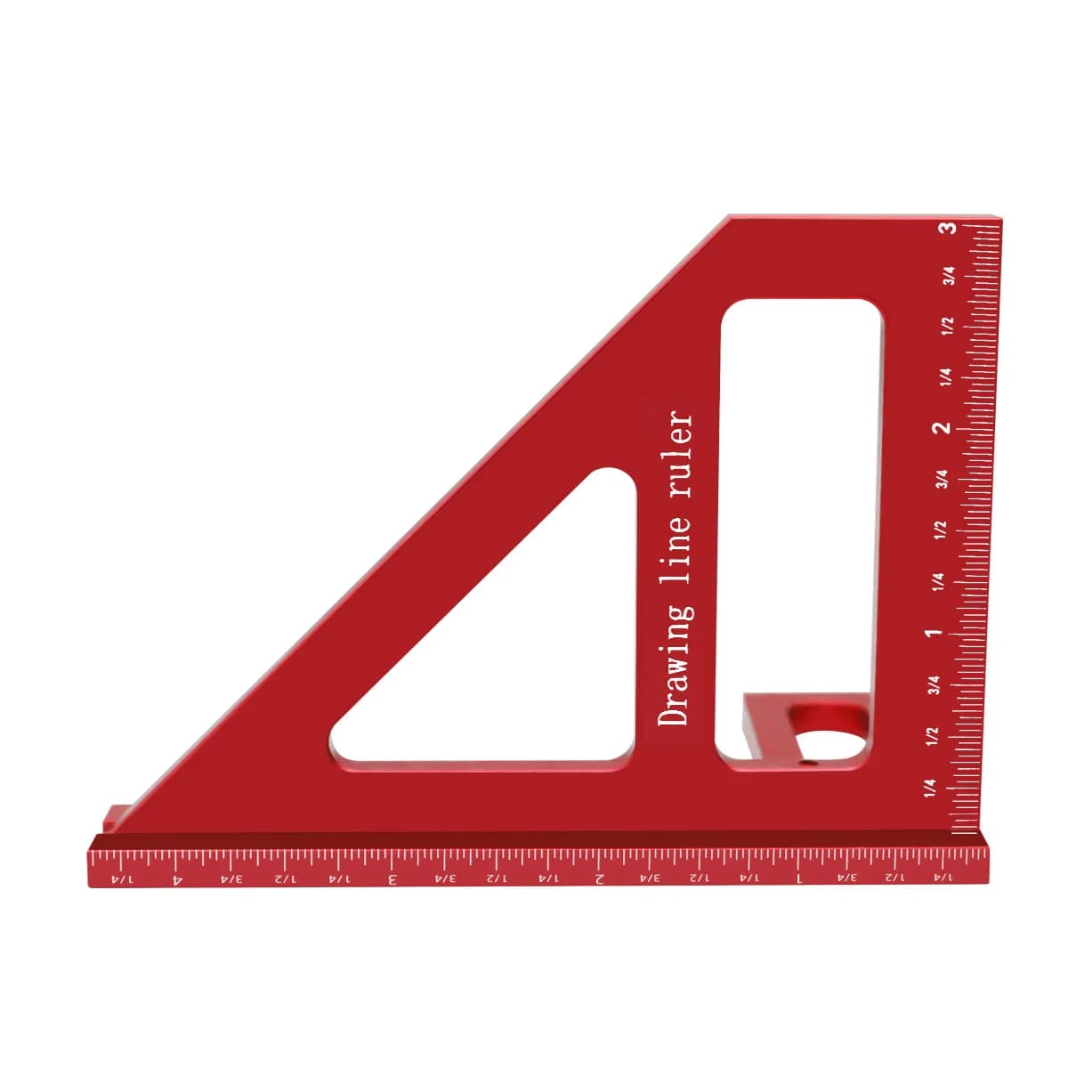 45/90 graders aluminium vinkelmåler (trekant)
