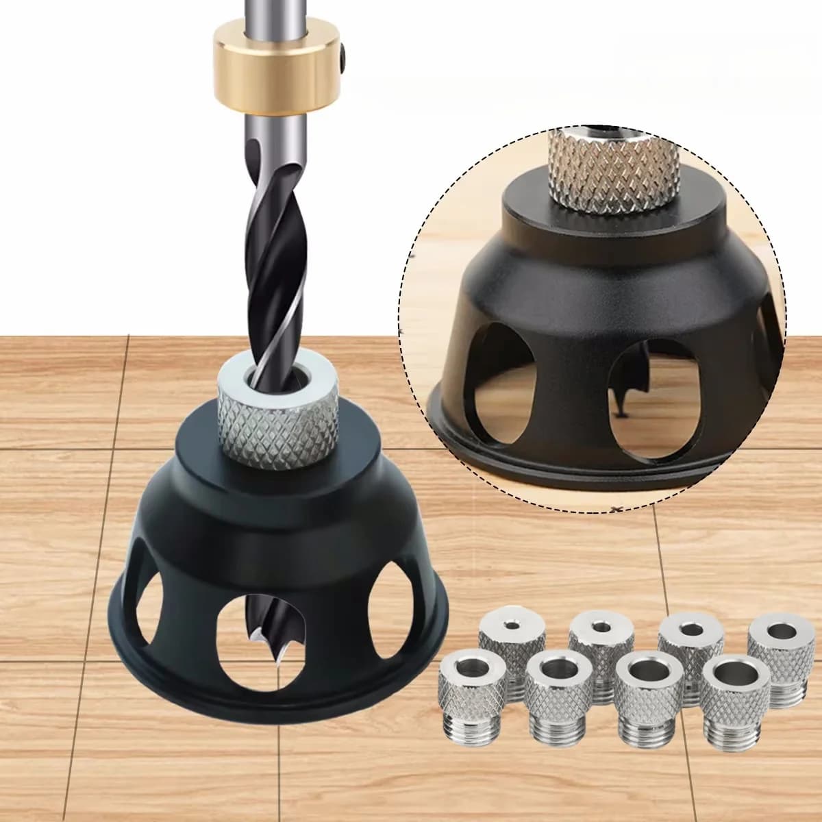 Vertikal dowel-jigsett i aluminium 3–10 mm