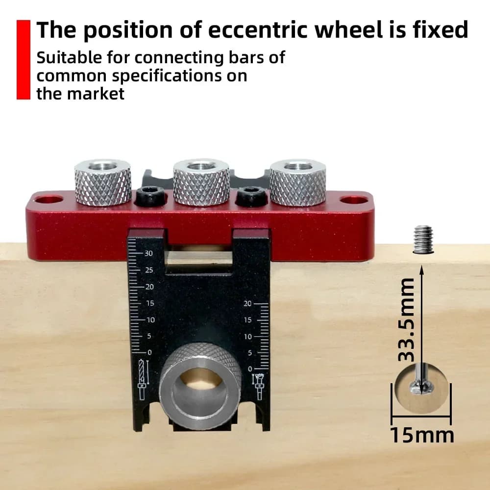 3-i-1 justerbar dowel-guide kit