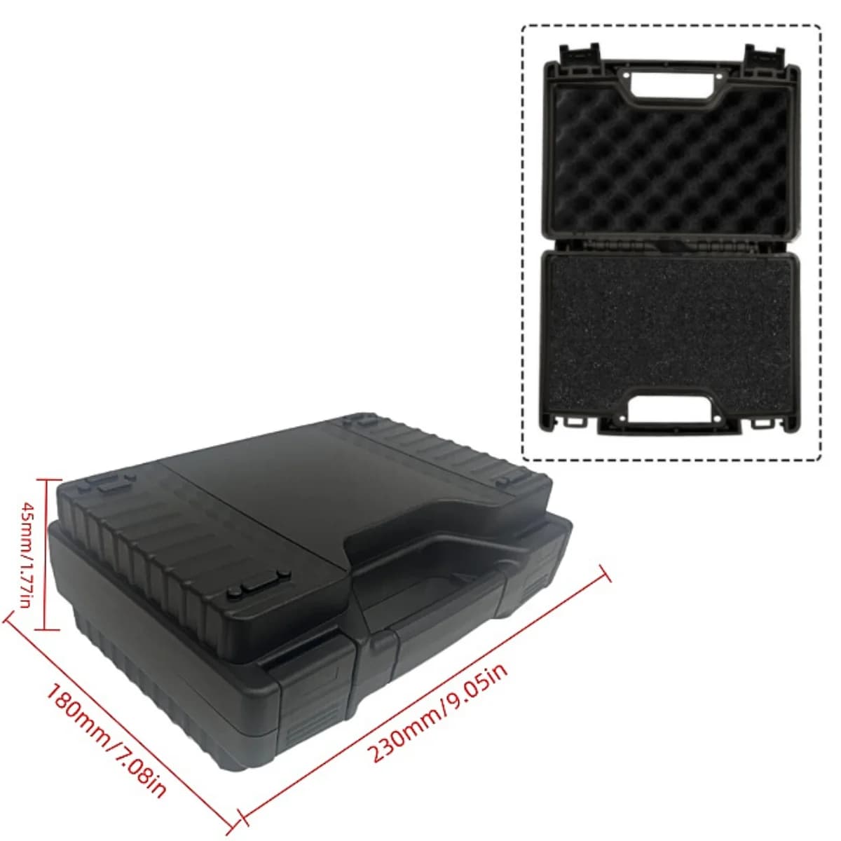 Bærbar plastverktøykasse for bilreparasjon med svamp