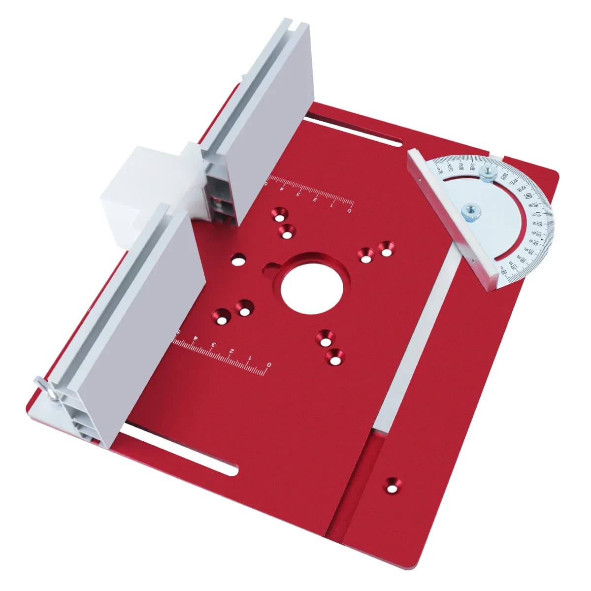 Innleggplate og løftekit i aluminium for routerbord