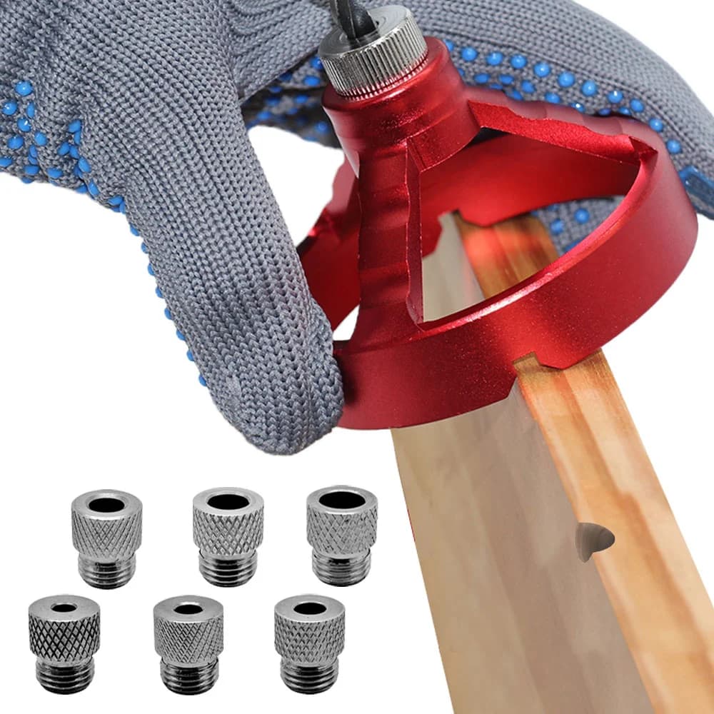 Senter dowel-jig og vertikal boreguide