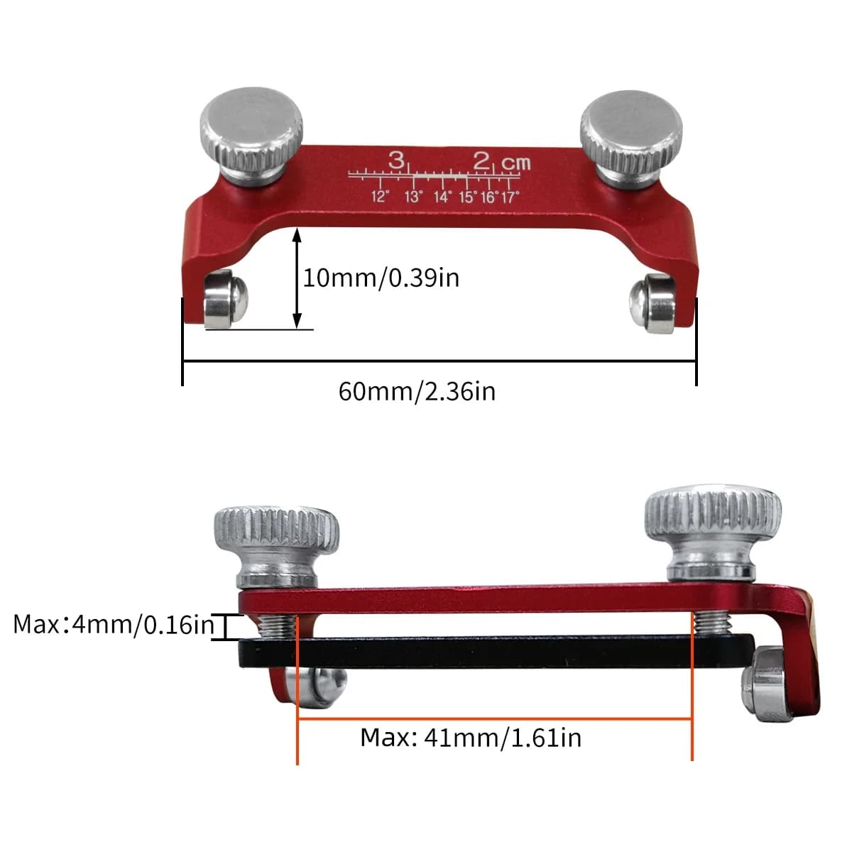 Aluminium slipeguide for meisel og høvel