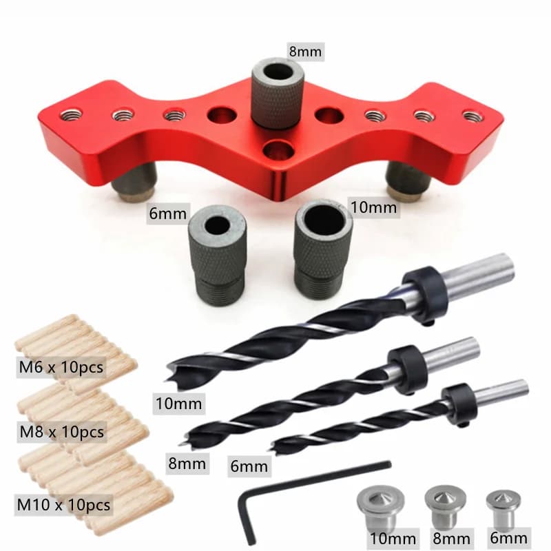 6/8/10 mm Vertikal Hullhage Jig med Selvsentrering