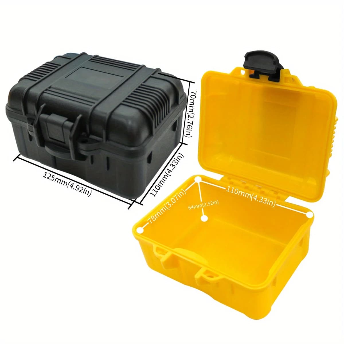Robust plastikklokkeoppbevaringsboks med organisator