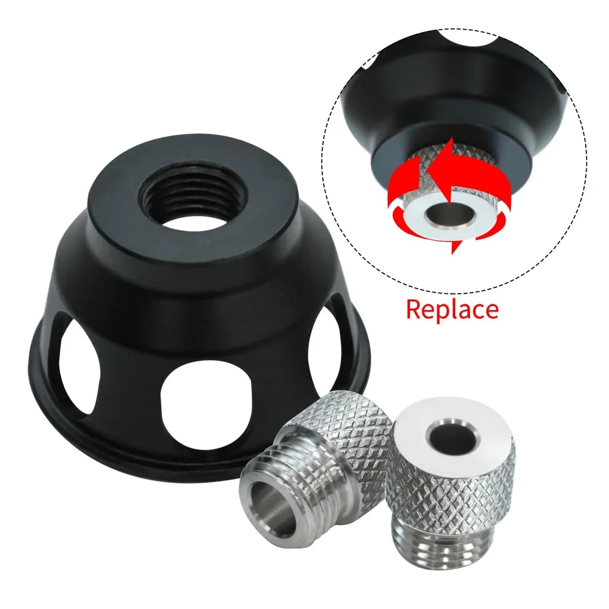 Aluminium lodrett borreguide jigsett 3-10 mm