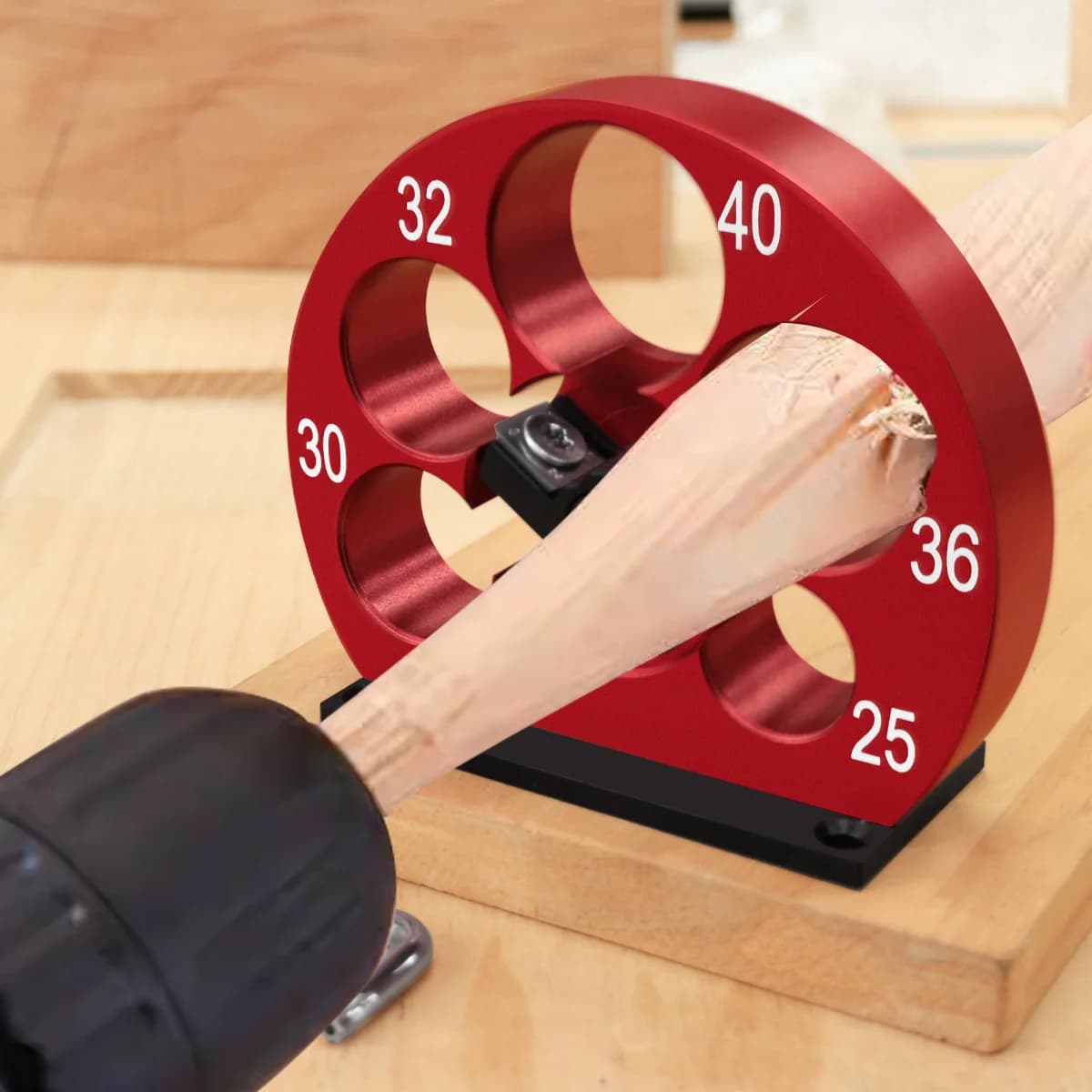 Justerbar dowelverktøy med 5 hull, 25-40 mm