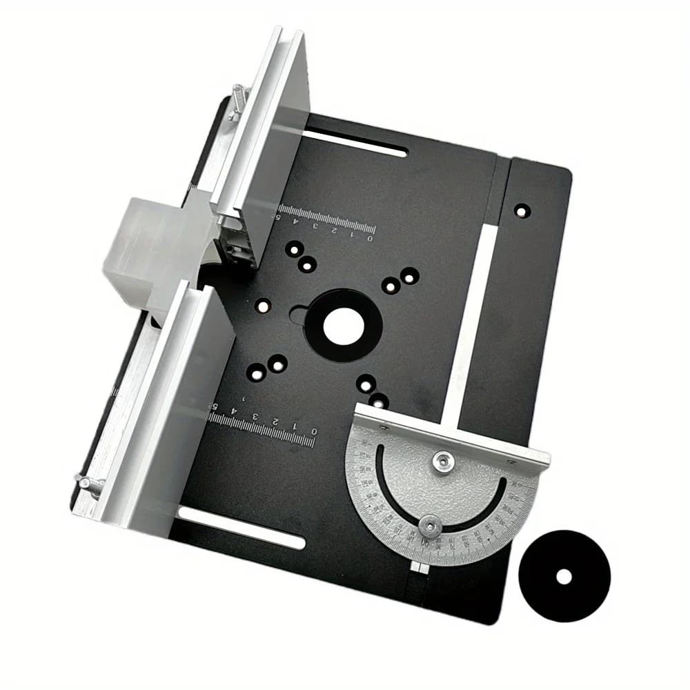 Aluminium innsatsplate for friserbenk med miter spor