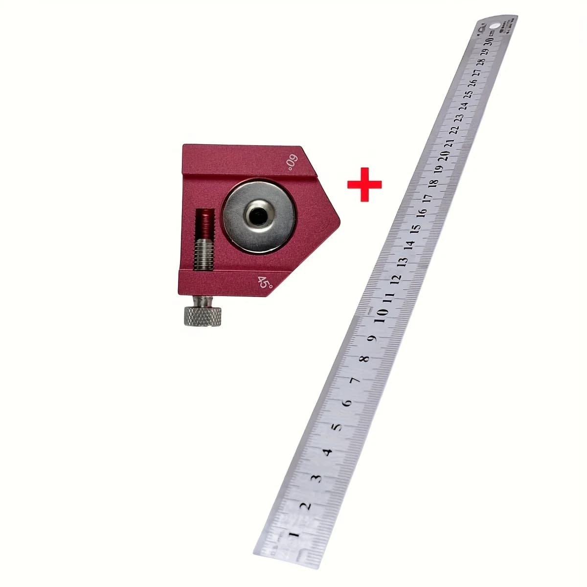 Kombinert vinkelhake 0-300mm med etsede skalaer
