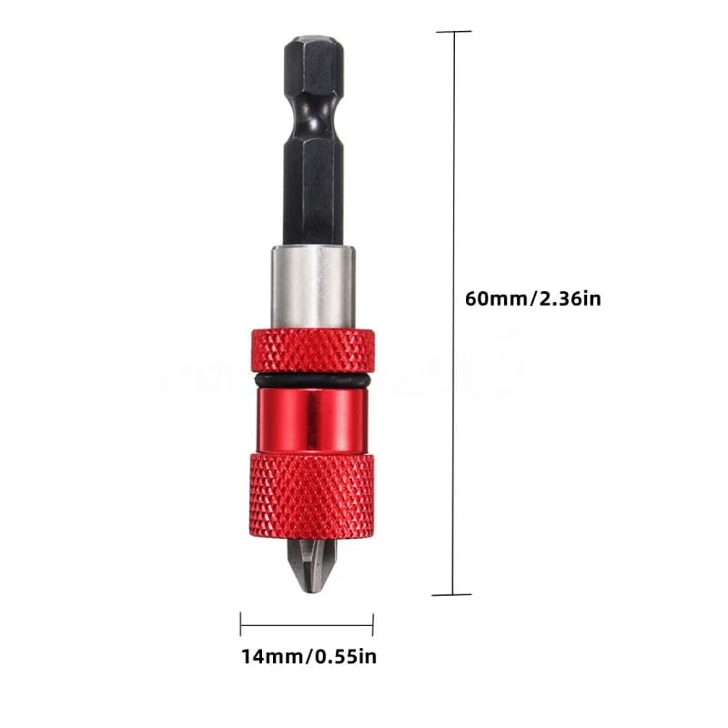60 mm justerbar magnetisk hex-skaft skrutrekkerbitforlenger